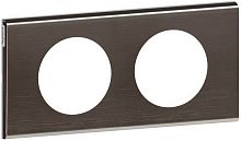 Рамка универсальная Legrand Celiane Corian 2-м. металл чёрный никель картинка